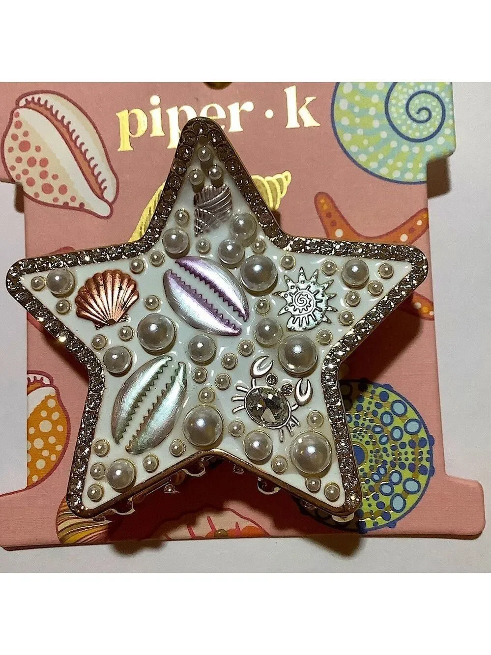 Starfish Shaped Hair Claw Clip By Piper K New